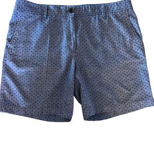 Talbots Girlfriend Chinos Blue Polka Dot Shorts size 12